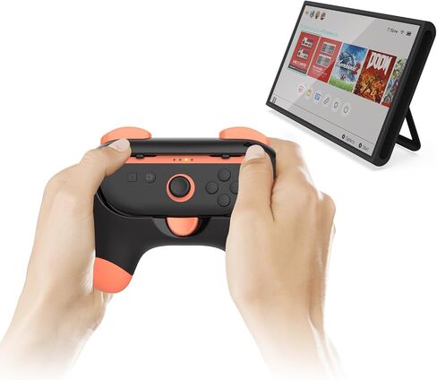 XHSESA Handle Grips for Switch 2, ABS Durable Gaming Cartoon joystick for JoyCon controller (Red+Blue) in Saudi Arabia