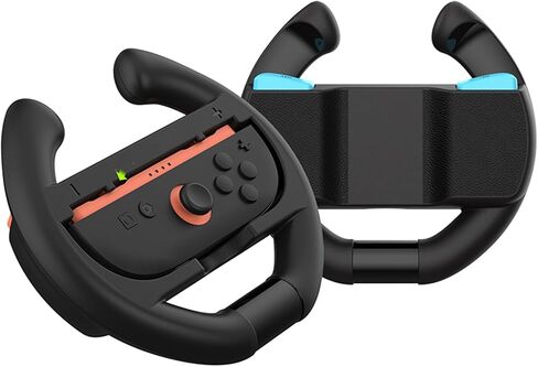 XHSESA Racing Steering Wheel Grip Set for Switch2 -Ergonomic Controller Handle Accessories with ABS Handles & Non-Slip Texture in Saudi Arabia