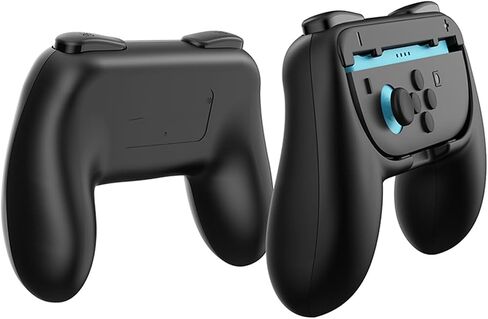 XHSESA Racing Steering Wheel Grip Set for Switch2 -Ergonomic Controller Handle Accessories with ABS Handles & Non-Slip Texture in Saudi Arabia