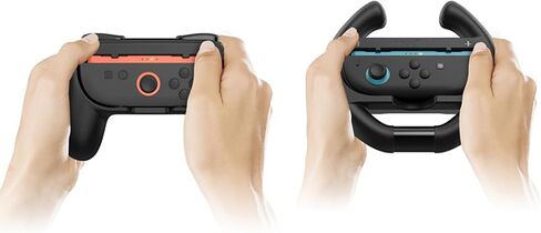 XHSESA Racing Steering Wheel Grip Set for Switch2 -Ergonomic Controller Handle Accessories with ABS Handles & Non-Slip Texture in Saudi Arabia