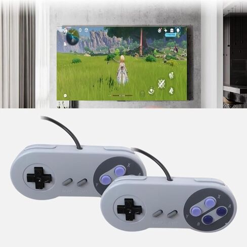 2 حزمة استبدال لوحدات تحكم Super Nintendo SNES ، AV كابل وحزمة محول الطاقة لـ Super Nintendo SNES Console System TBGS in Saudi Arabia