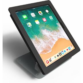 Anti-Theft Acrylic Case with EZ Foldable Aluminum Desktop Stand for Apple Tablet (Clear, iPad 7/8/9 10.2") in Saudi Arabia