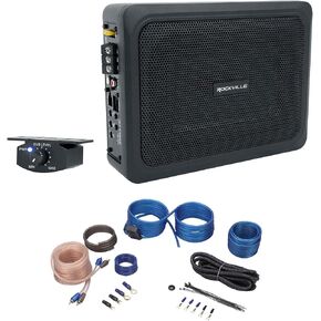 Rockville RW68CA 6x8 Slim Under-Seat Powered Car Subwoofer with RWK10 Kit in Kuwait