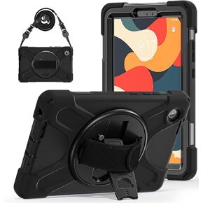 حقيبة حمل ZenRich لجهاز Lenovo Tab M9 (إصدار 2023 مقاس 9.0 بوصات) TB-310FU/ TB-310FX، حافظة حماية متينة لكامل الجسم مع [حامل دوار 360] [حزام يد] [حزام كتف] لجهاز Lenovo Tab M9، أسود in Kuwait