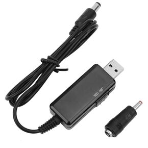 Diooche Power Bank Router Cord USB إلى DC Cable 5V to 9V 12V خطوة ، لأعلى عرض رقمي قابل للتعديل مع شكل مضغوط وخفيف الوزن ومحمول لأجهزة المودم البصري وأجهزة التوجيه اللاسلكية in Kuwait