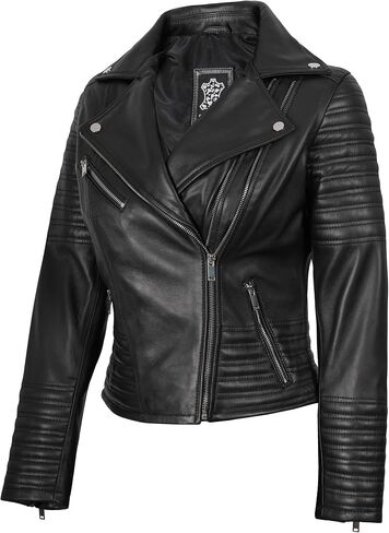fjackets Leather Motorcycle Jacket Women - Real Leather Outfits For Women in Kuwait
