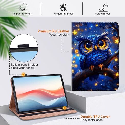 حالة ل Tab Idea Tab Pro 12.7 بوصة (TB-373FU/ TB-375FC) 2025 Tablet ، غطاء الورقة مع حامل متعدد الزوايا وحامل القلم ، الرخام الأرجواني in Kuwait