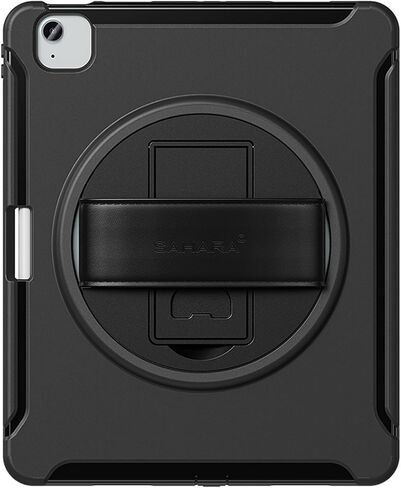 Sahara - Series Series Case -Duty مع حزام يدوي لـ iPad Air 11 "(M2 2024 & M3 2025) ، Scorpion Black ، (TB00421) in Saudi Arabia