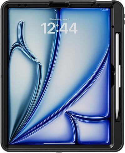 Sahara - Series Series Case -Duty مع حزام يدوي لـ iPad Air 11 "(M2 2024 & M3 2025) ، Scorpion Black ، (TB00421) in Saudi Arabia