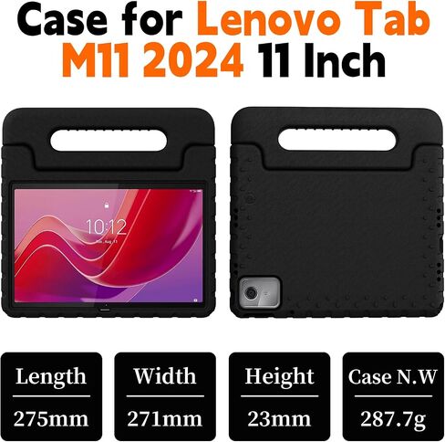 لحالة Lenovo Tab M9 ، غلاف New Kids Heavy Duty مع مقبض قابل للتحويل من أجل Lenovo Tab M9 9.0 بوصة 2023 ، الأسود in Kuwait