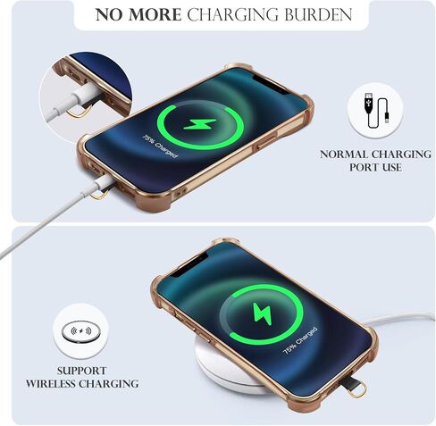 TiMOVO 2-in-1 Phone Lanyard Crossbody, Adjustable Phone Strap for iPhone 16 Pro Max, PU Strap Combo with Metal Chain in Saudi Arabia