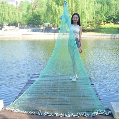 Easy Throw Cast Net for Fishing - Durable Fish Nets for Fishing with Smooth Casting, Perfect for Catching Fish, 8/9/10/12ft Radius in Kuwait