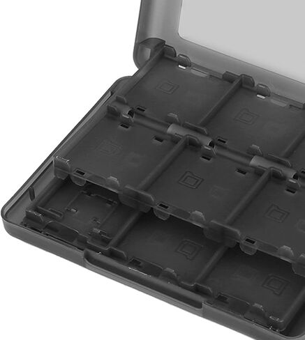 Aramox 22 لعبة بطاقة خرطوشة بطاقة 3DS DSL DSI LL ، صندوق التخزين البلاستيكي PP مع بطاقات SD ، بطاقات TF ، 2 قلم ، حماية الغبار ، تصميم الجيب (أسود) in Saudi Arabia