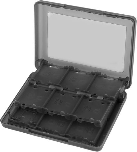 Aramox 22 لعبة بطاقة خرطوشة بطاقة 3DS DSL DSI LL ، صندوق التخزين البلاستيكي PP مع بطاقات SD ، بطاقات TF ، 2 قلم ، حماية الغبار ، تصميم الجيب (أسود) in Saudi Arabia