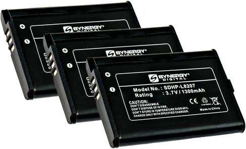 Synergy Digital Game Console Batteries, Compatible with Nintendo Switch Pro Controller Game Console, (Li-ion, 3.7V, 1300mAh), Combo-Pack Includes: 3 x SDHP-L8207 Batteries in Saudi Arabia