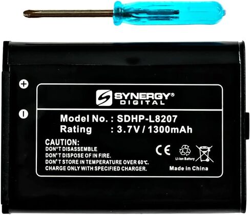 Synergy Digital Game Console Batteries, Compatible with Nintendo Switch Pro Controller Game Console, (Li-ion, 3.7V, 1300mAh), Combo-Pack Includes: 2 x SDHP-L8207 Batteries in Saudi Arabia
