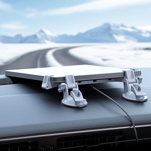 Starlink Mini Car Mount for Dashboard ، starlink mini onting acpsories للسيارة ، يضمن Linkoostar Car Saction Cup for Dashboard & Windshield إعدادًا مستقرًا أثناء القيادة in Kuwait
