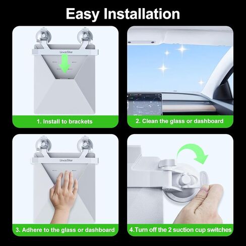 Starlink Mini Car Mount for Dashboard ، starlink mini onting acpsories للسيارة ، يضمن Linkoostar Car Saction Cup for Dashboard & Windshield إعدادًا مستقرًا أثناء القيادة in Kuwait