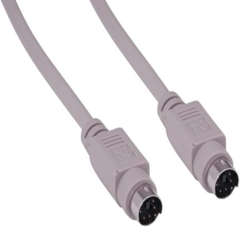 15 ft. Mini-DIN6 Male to Male PS&2 Keyboard & Mouse Cable - Beige in Saudi Arabia