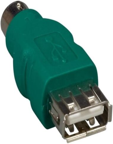 USB Type A Female to PS & 2 6 -Bin Pint Converter for Logitech - Green in Kuwait