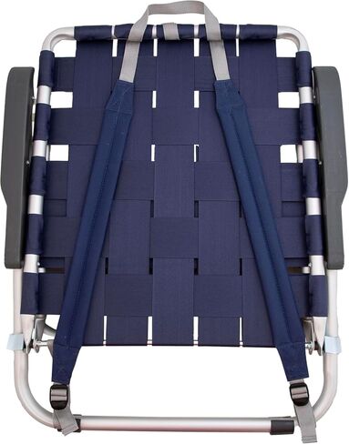 Low Webbed Beach Chair with Backpack Straps - Portable Lightweight Seating for Outdoor Adventures, Beach Days and Camping by Caddis Sports in Kuwait