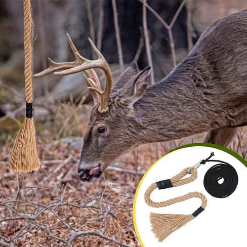 30 Inch Hemp Scent Scrape Rope for Deer Hunting Mock Scrape Scent Rope with 10 Feet Pre Attached Paracord Active Hangs Anywhere Hunting Accessories for Deer Hunt in Saudi Arabia