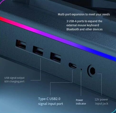 لوحة التبريد لـ ASUS ROG Strix G16 (2025) G615LW 16 بوصة كمبيوتر محمول ، إنه وحش تبديد حراري يستحقه ، أكثر برودة مع مروحة توربو قوية يمكن أن تبريد سريع ، وضع 6 RGB ضوء ، لمسة Start in Saudi Arabia