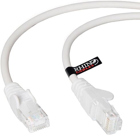 rhinocables CAT 5e High-Speed Ethernet Cable - Reliable LAN Network RJ45 Cable for Fast Internet & Data Transfer | Durable WiFi Broadband Cable for Gaming & Streaming (0.8ft, Black) in Kuwait
