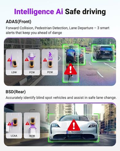 Vantrue S1 Pro Max 4K+2.5k Dash Cam الأمامي والخلفي ، Starvis 2 DashCam مزدوج ، 2 قناة HDR Dash كاميرا للسيارات ، الرؤية الليلية Platepix ، WiFi 5G ، التحكم الصوتي ، GPS ، ADAS ، وضع وقوف السيارات 24 H ، 1TB كحد أقصى in Kuwait