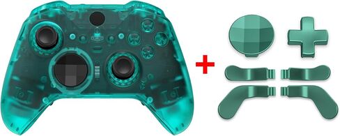 eXtremeRate Emerald Green Full Set Shell Buttons + 6 in 1 Steel D-Pads Paddles for Xbox Elite Series 2 Controller in Saudi Arabia