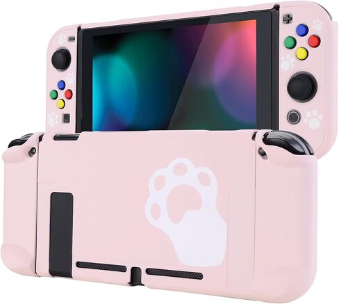 eXtremeRate PlayVital Back Cover for Nintendo Switch, NS Joycon Handheld Controller Protector Hard Shell, Dockable Protective Case with Colorful ABXY Direction Button Caps - Clown Hahaha in Saudi Arabia
