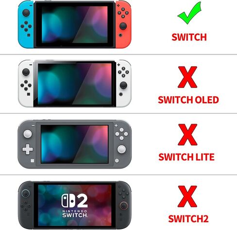 eXtremeRate PlayVital Back Cover for Nintendo Switch, NS Joycon Handheld Controller Protector Hard Shell, Dockable Protective Case with Colorful ABXY Direction Button Caps - Clown Hahaha in Saudi Arabia