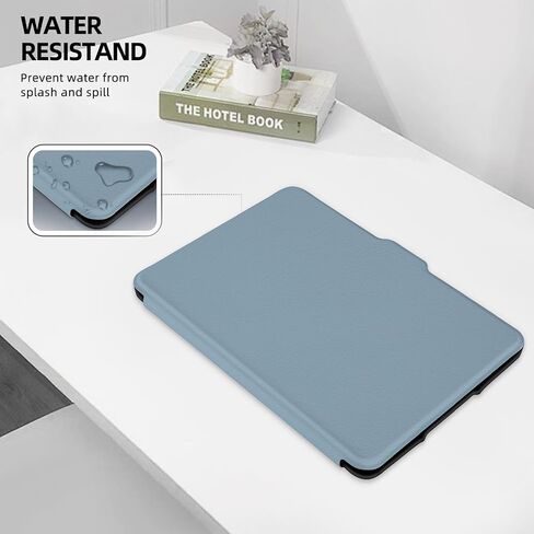 MOROCK Case for 6" Kindle Paperwhite 5th/6th/7th Generation 2012-2017 Released(Model No. EY21 & DP75SDI), Premium Lightweight PU Leather Cover with Hand Strap, Auto Wake/Sleep, Misty Blue in Kuwait