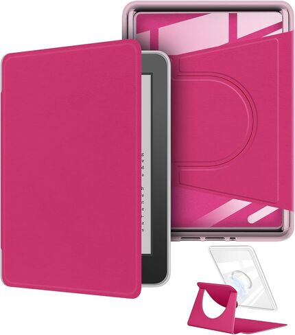 360 درجة دوارة لحالة 7 "Kindle Paperwhite (الجيل الثاني عشر-2024 إطلاق) ، تصميم مغناطيسي قابلة للتصميم قابلة للتعديل قابلة للتعديل مع الظهر مع النوم التلقائي/الاستيقاظ ، التوت ، in Saudi Arabia