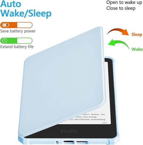 TaIYanG Case for 7" All-New Kindle Paperwhite (12th Generation 2024) & Kindle Colorsoft Signature Edition 2024, Lightweight Slim Smart PU Leather Cover with Auto Sleep Wake, Pink in Saudi Arabia