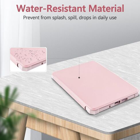 TaIYanG Case for 7" All-New Kindle Paperwhite (12th Generation 2024) & Kindle Colorsoft Signature Edition 2024, Lightweight Slim Smart PU Leather Cover with Auto Sleep Wake, Pink in Saudi Arabia