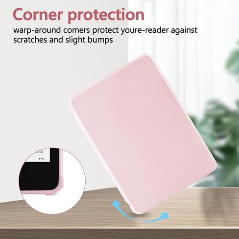 TaIYanG Case for 7" All-New Kindle Paperwhite (12th Generation 2024) & Kindle Colorsoft Signature Edition 2024, Lightweight Slim Smart PU Leather Cover with Auto Sleep Wake, Pink in Saudi Arabia