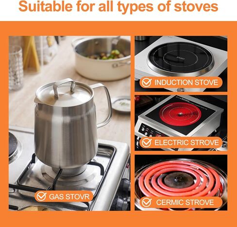 PUCOHOUSE 304 Stainless Steel Deep Fryer Pot with Oil Filter Basket and Lid, 2.0L Tempura Frying Pan for French Fries, Chicken, Home Kitchen Use, Induction & Gas Stove Compatible in Saudi Arabia