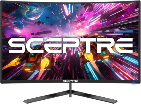 Sceptre Curved 27" FHD 1080p Gaming Monitor R1500 98% sRGB HDMI VGA 75Hz Build-in Speakers, Blue Light Shift Machine Black (C278W-1920RN series) in Saudi Arabia