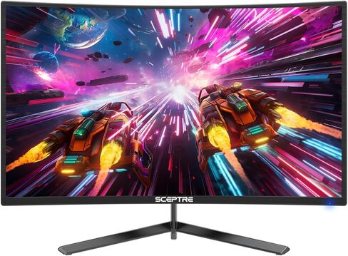 Sceptre Curved 27" FHD 1080p Gaming Monitor R1500 98% sRGB HDMI VGA 75Hz Build-in Speakers, Blue Light Shift Machine Black (C278W-1920RN series) in Saudi Arabia