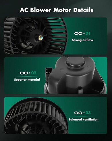 SCITOO 700139 HVAC Blower Motor With Fan Cage Fit for 2003-2006 Ford Expedition, 2004-2008 Ford F150, 2003-2006 Lincoln Navigator, 2006-2008 Lincoln Mark LT, 6L1Z19805B, 2C3Z19834AA, PM9223, FO3126125 in Kuwait