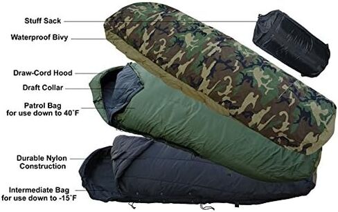 Military Style 4-Piece ECWS -15 Degree Sleeping Bag System in Saudi Arabia