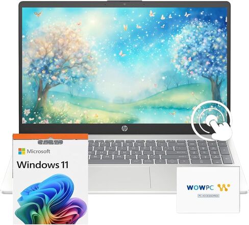 HP 2025 Pavilion 15.6" FHD Touchscreen Laptop Computer, 10-Core Intel Core 5 120U, 32GB RAM, 1TB SSD, Fast Wi-Fi 6, Long Battery Life, w/WOWPC Recovery USB, Windows 11 with Microsoft Office in Saudi Arabia