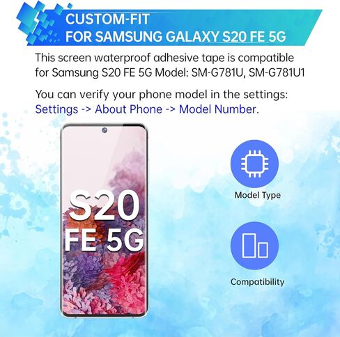 3PCS Waterproof Seal Sticker Tape for Samsung Galaxy S20 FE 5G Waterproof Screen Sealing Adhesive Tape Seal Sticker Glue Replacement Part for Galaxy s20 fe 5g SM-G781U SM-G781U1 in Saudi Arabia