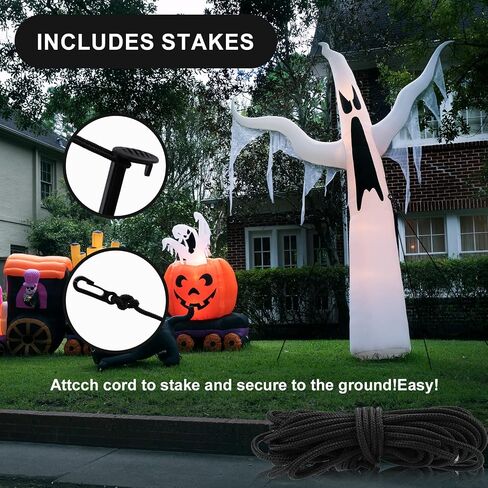12pcs Inflatable Plastic Stakes Sturdy Tent Stakes with Hook and Tethers Plastic Yard Inflatable Accessories Party Inflatable Decoration for Beach Camping Hiking in Saudi Arabia