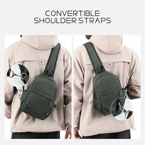 حقيبة حبال Crossbody Contrate الكتف على الظهر مع حزام كتف قابل للتحويل للسفر المشي لمسافات طويلة للتسوق الرياضة in Kuwait