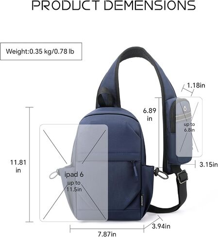 حقيبة حبال Crossbody Contrate الكتف على الظهر مع حزام كتف قابل للتحويل للسفر المشي لمسافات طويلة للتسوق الرياضة in Kuwait