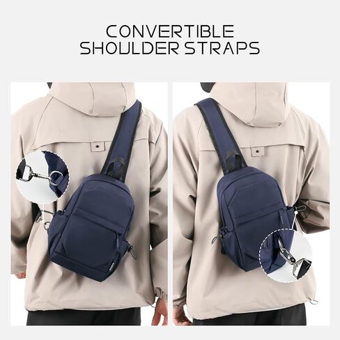 حقيبة حبال Crossbody Contrate الكتف على الظهر مع حزام كتف قابل للتحويل للسفر المشي لمسافات طويلة للتسوق الرياضة in Kuwait
