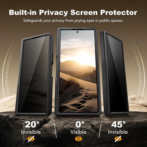Tongate for Z Fold 7 Case with Privacy Screen Protector ، [غطاء ومكانة للكاميرا المدمجة] in Kuwait