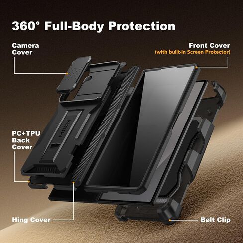 Tongate for Z Fold 7 Case with Privacy Screen Protector ، [غطاء ومكانة للكاميرا المدمجة] in Kuwait